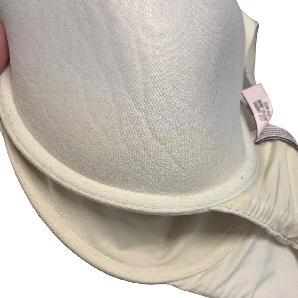 Victorias Secret T-Shirt Lightly Lined Demi Bra Nude Mesh Racerback 38D